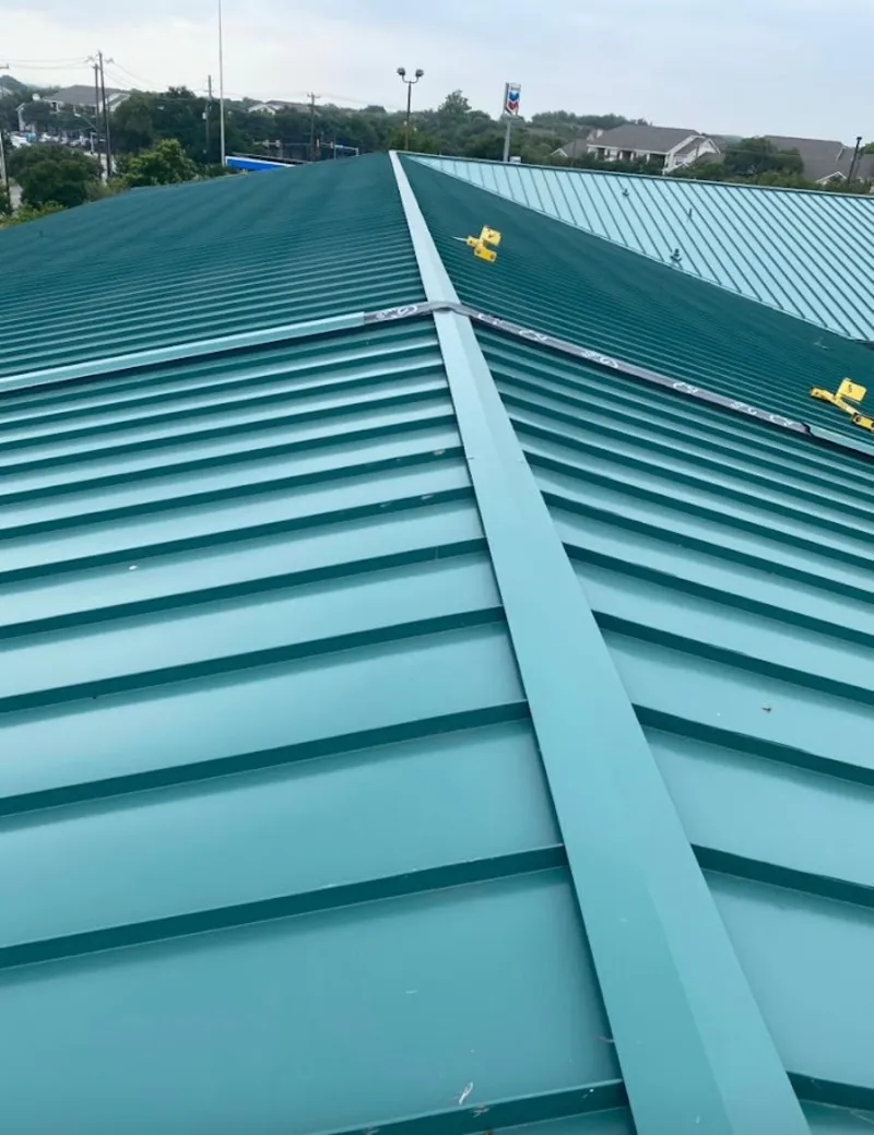 Green commercial metal roof ridge and valley for Metal Roof Repair in McKees Rocks